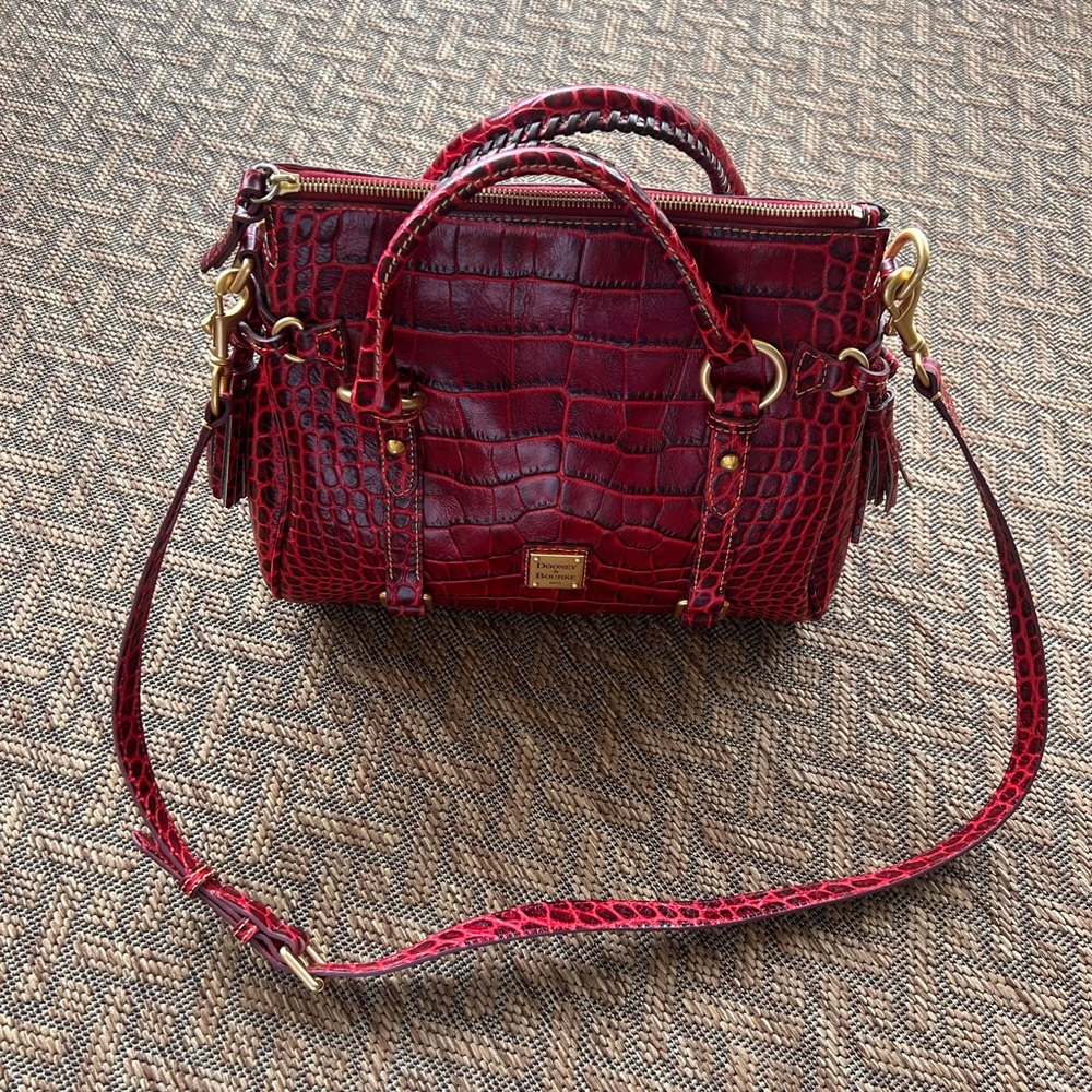 Red leather doony and Bourke purse